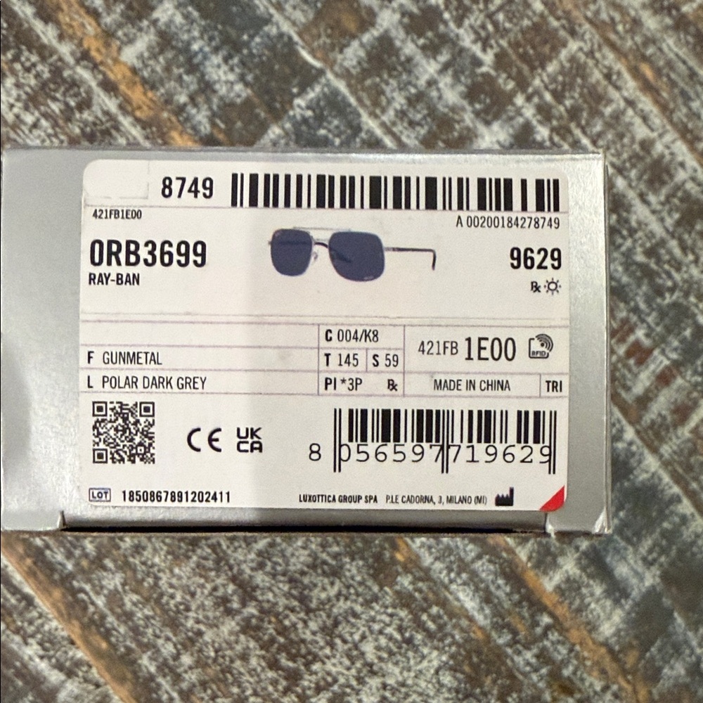 Ray-Ban Gunmetal RB3699 Polarized